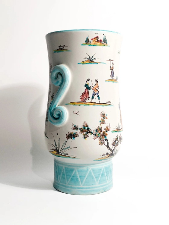 Handbemalte Albisola Keramik Vase, 1930er Jahre – Vasen (photo 6 of 10)