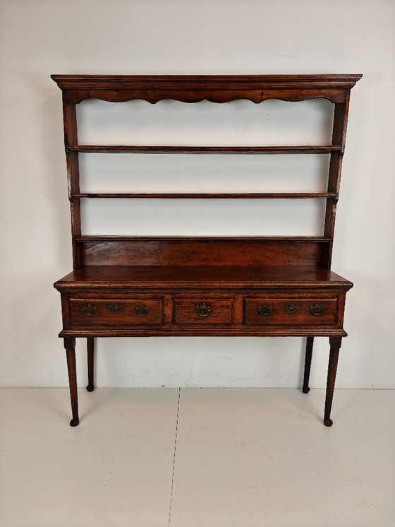 Image 1 of Late Georgian 18th-century Welsh sideboard – solid oak
