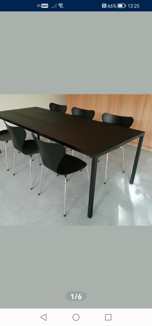 Table en bois carbonisé MDF Italia Tense