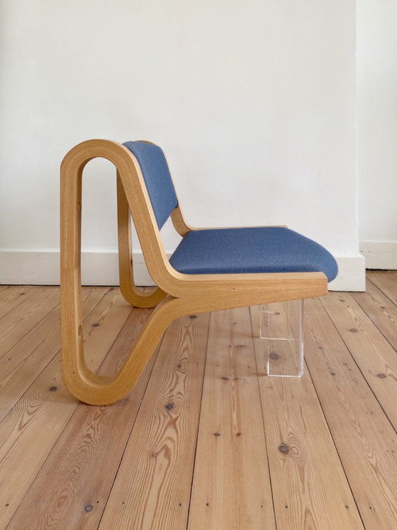 Vintage 4 Danish Wall Chairs + 1 Table Magnus Olesen – Chairs and lounge chairs, Textile, Wood (photo 2 of 14)