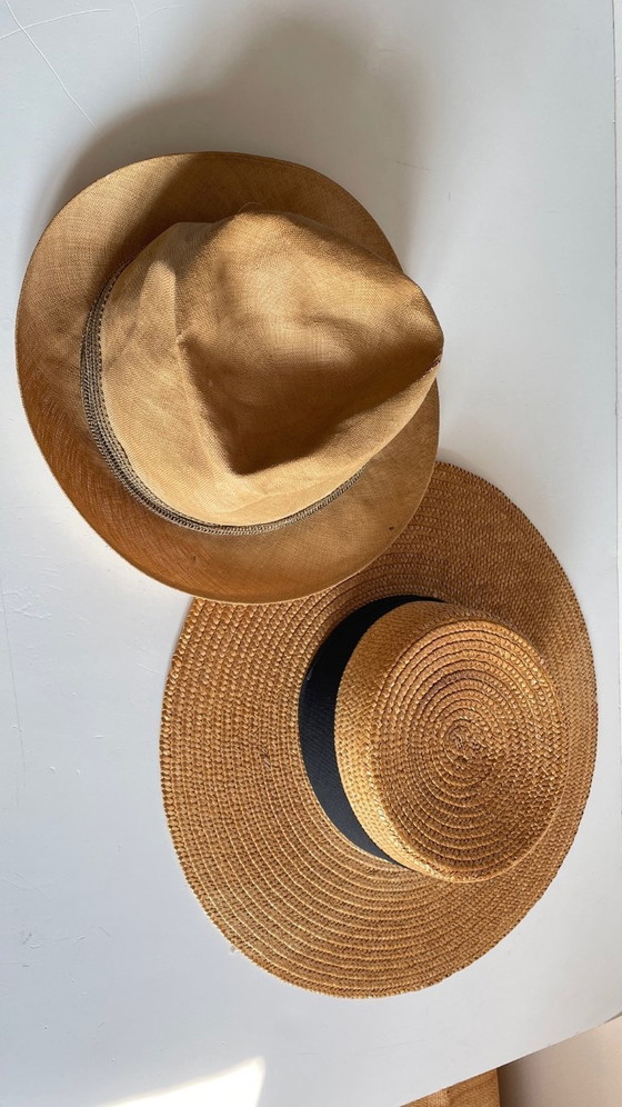 Image 1 of Déco CHAPEAUX de Paille Vintage