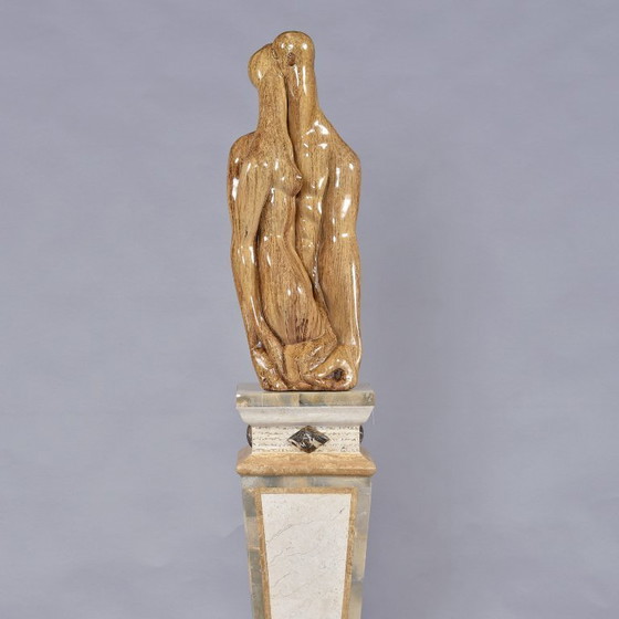 Image 1 of Pygmalion and Galatea Modern Sculpture by Cuban Artist Manuel Carbonell