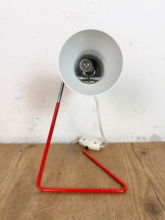 Image 1 of Lampada da tavolo rossa vintage di Josef Hurka per Drupol, anni '60
