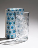 Bohemia Crystal “Thistle” Vase by Josef Švarc Poděbrady Bohemia Glassworks Czech in Original Box
