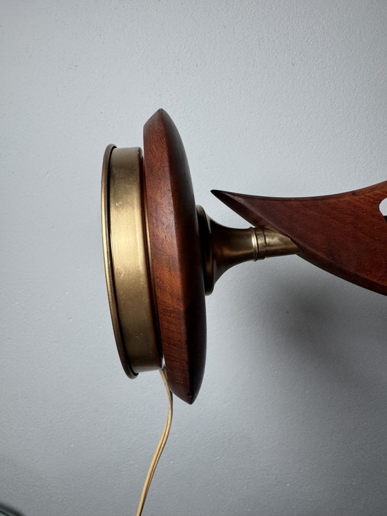 Lampe Style Scandinave Teck Et Liège Années 60 – Wood, Cork, 1960 (photo 12 of 15)