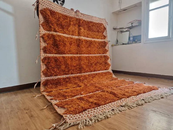 Tappeto marocchino intessuto a mano - Tappeto arancione intenso - Lana - 315 x 202 cm – Tappeti, Wool, Cotton (photo 7 of 8)