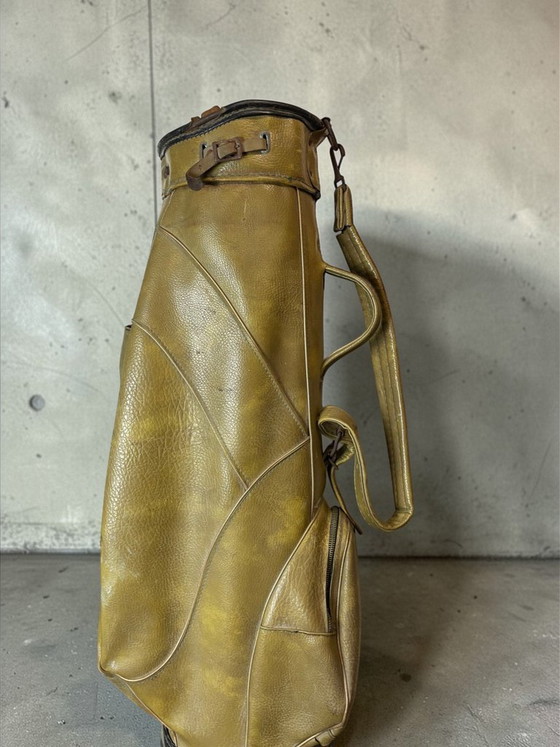 Image 1 of Borsa da golf vintage in similpelle invecchiata