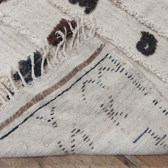 Image 1 of Authentic Berber Rug –Symbolic style 100% Natural Wool Handwoven (193 × 128 cm)