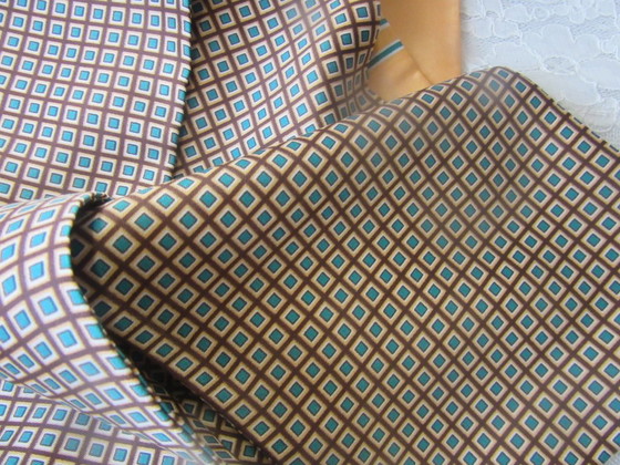 Vintage Long Silk Scarf Unisex Festive season, Decorative Objects, Beige (photo 5 of 5)