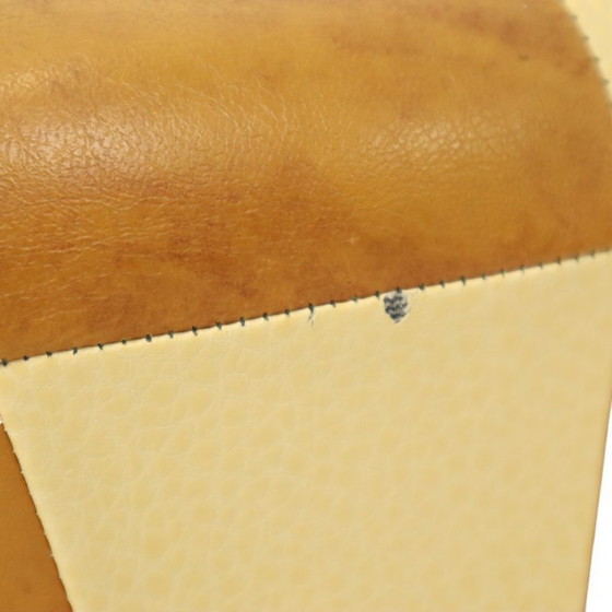 Image 1 of Pouf vintage marrone beige Skai