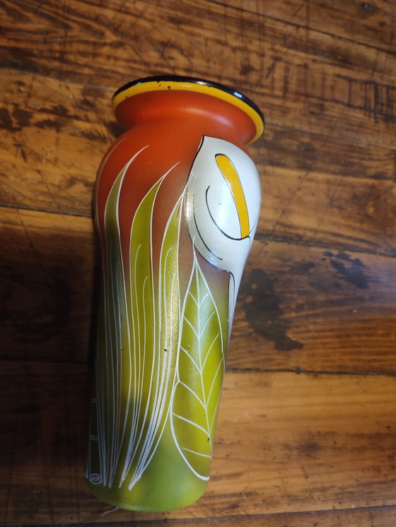 Image 1 of Vintage Vase aus Glas