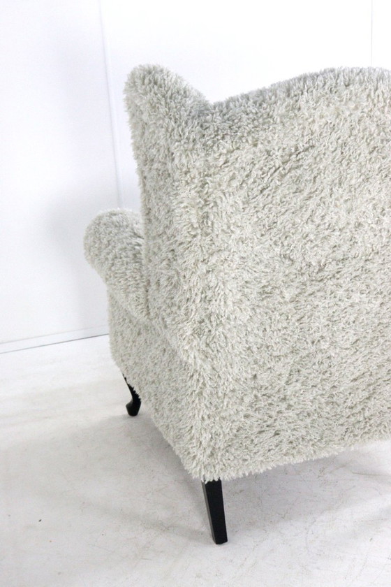 Image 1 of Fauteuil groot harig doodly volledig gerestaureerd