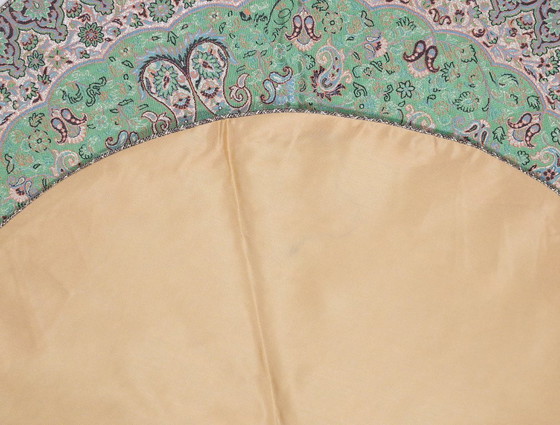 Image 1 of Oriental Handmade Tablecloth, Very Finely Crafted from Silk Threads, 75 x 75 cm