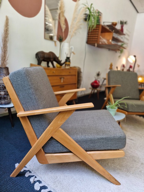 Image 1 of Vintage Pastoe fauteuil jaren 60 mosgroen