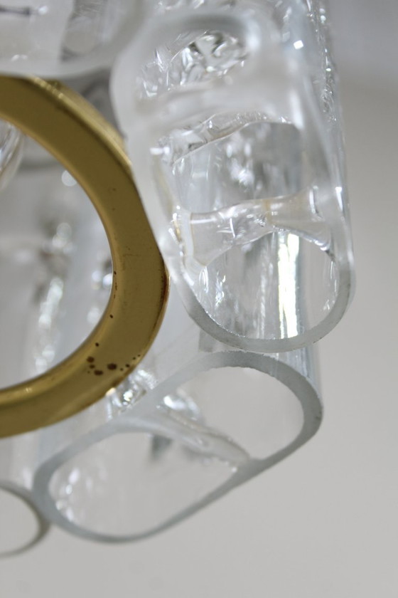 Image 1 of Design-Pendelleuchte Doria Eisglas