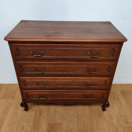 Commode vintage de style campagnard Queen Anne