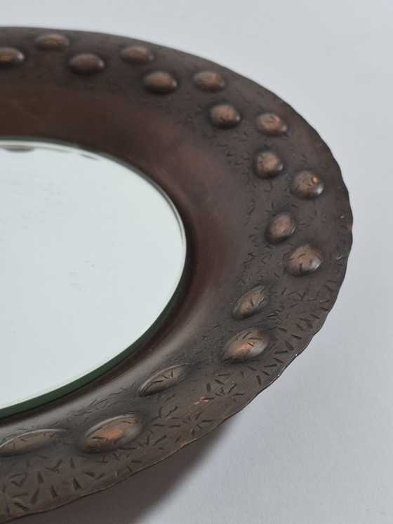 Miroir mural vintage en cuivre, fait main, milieu du siècle, Own Zint – Eugen Zint, Copper (photo 5 of 15)