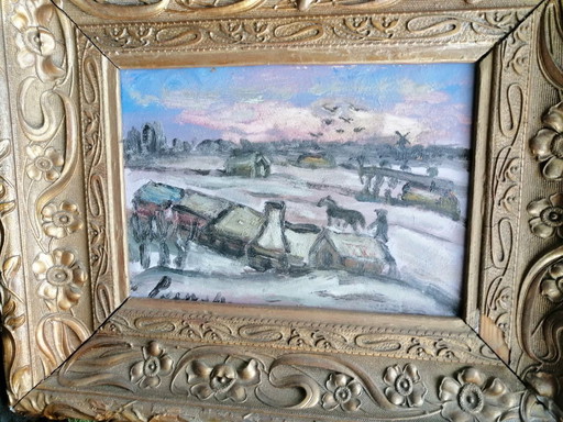 winterdag op het land