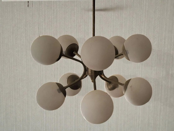 Lampada a sospensione Sputnik anni '50 – Lampade a sospensione, Metal, Art Deco (photo 6 of 8)
