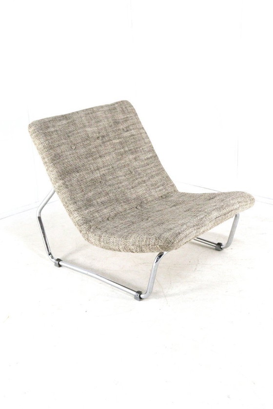 Image 1 of Vintage fauteuil 'Hierden' midcentury nieuwe gestoffeerd