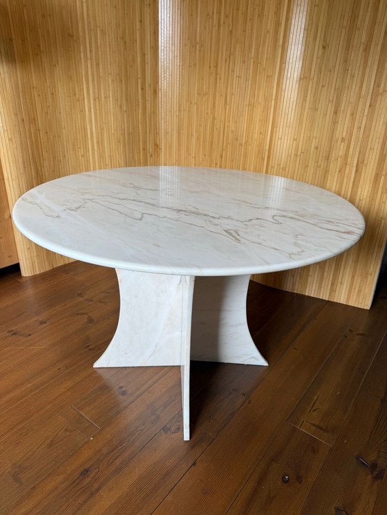 Image 1 of Table de salle à manger vintage design marbre 70s Mid Century