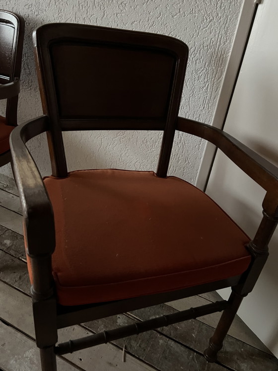 5 fauteuils de salle à manger anciens RAC Royal – Chaises de salle à manger, Textile, Wood (photo 7 of 8)