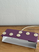 Vintage purple bedside lamp with plastic stars, 1970s