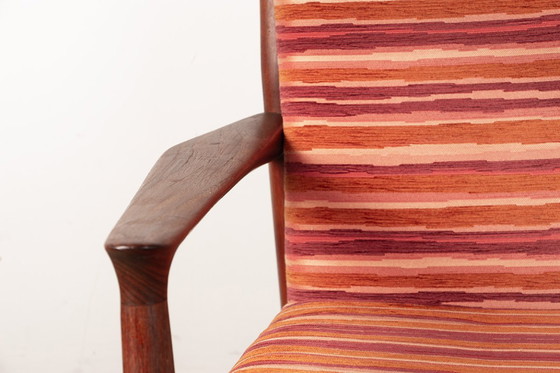 Image 1 of Pareja de sillones daneses en teca maciza y tela, modelo GM5 de Svend Aage Eriksen para Glostrup 1960.