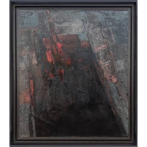 Vintage-Gemälde "Schwarzes Loch" von Geoff Yeomans