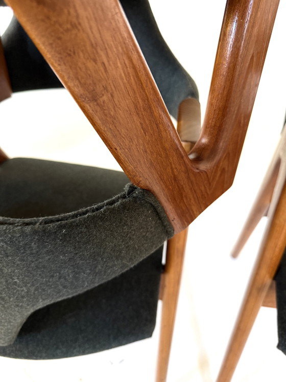 Image 1 of 6x chaise 'Compass' restaurée, Kai Kristiansen '60