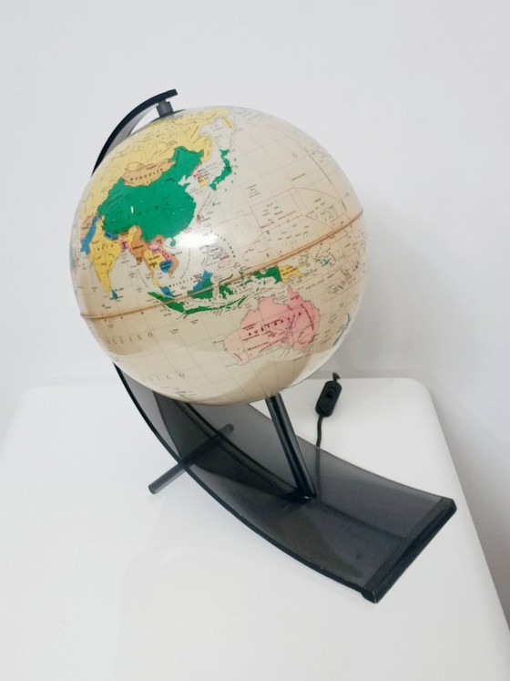 Image 1 of Illuminated plexiglass globe by Nova Rico Florence 1969