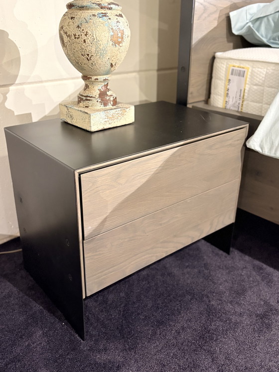 Van Houdt Quarrata Bed Frame and Nightstands – Metal, Wood (photo 3 of 5)