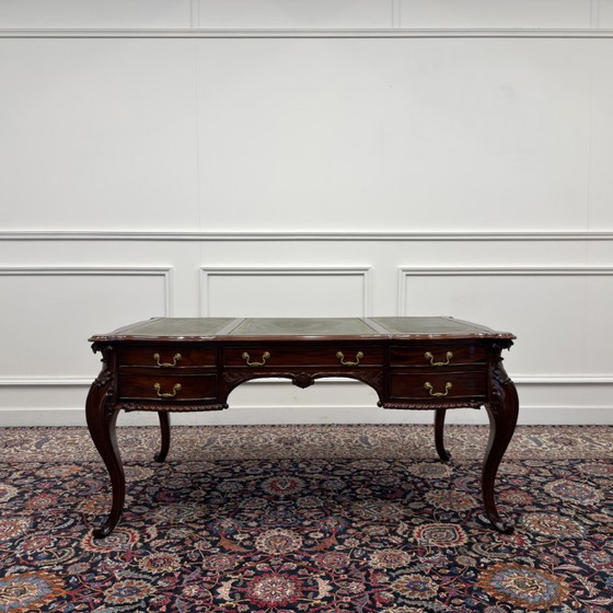 Scrivania Classica Antica Inglese – Scrivanie, Leather, Wood (photo 3 of 22)