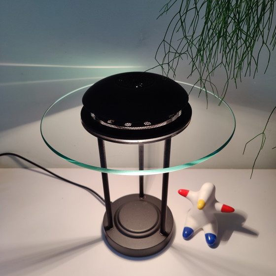 Lampada da tavolo vintage postmoderna a forma di UFO | Mors International Deventer | Stile Memphis, anni '80 (photo 6 of 14)