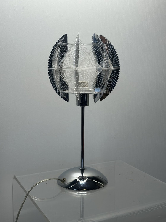 Image 1 of Lampada da tavolo Globo Pollux vintage, swag, cromata, Paul Secon, design Space Age, metà secolo