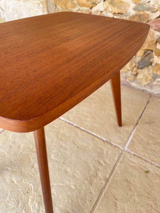 Image 1 of Table d'appoint vintage en acajou, style milieu du siècle, années 1960