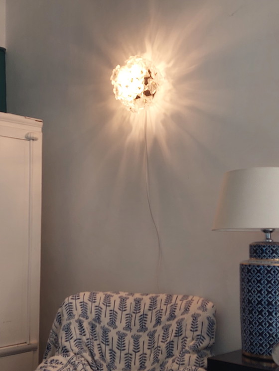 Image 1 of Bloemvormige wandlamp in art nouveau-stijl van Murano-glas, gemaakt door Venini.