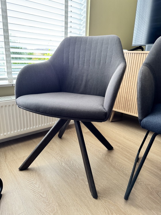 4x Arco Ease – Dining chairs, Metal, Textile (photo 4 of 7)