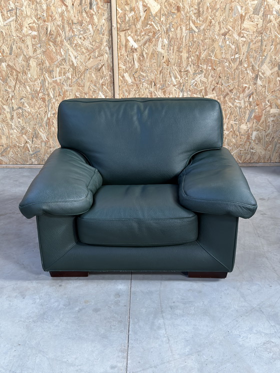 Image 1 of Poltrona in pelle verde Roche Bobois