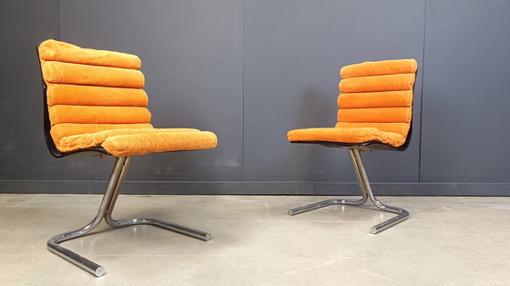 Image 1 of Space Age Esszimmerstühle, Satz von 6, 1970er Jahre