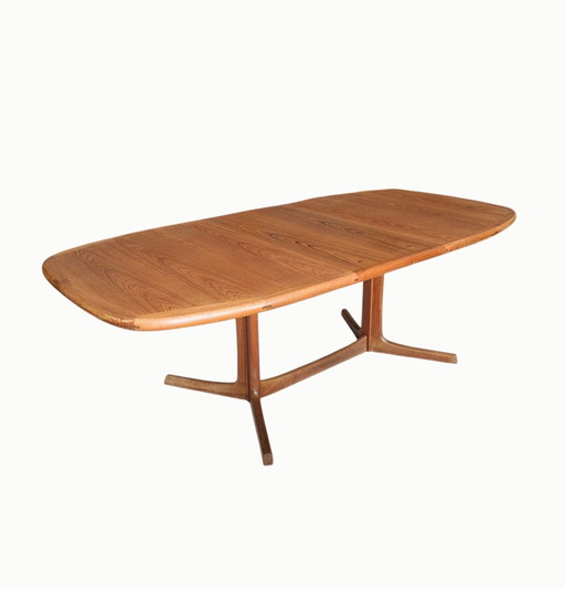 Table de salle à manger extensible vintage danoise en teck