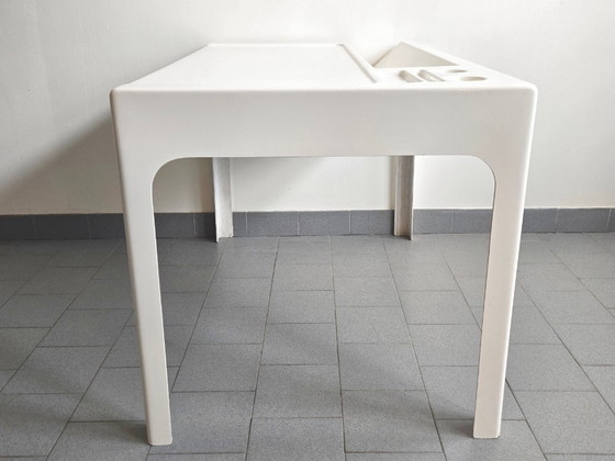 Image 1 of Vintage Ozoo bureau uit de jaren 60 in Space Age-stijl, ontworpen door Marc Berthier en gemaakt van glasvezel.