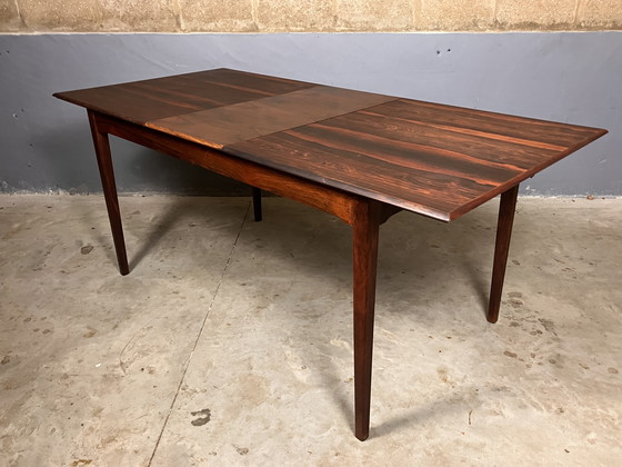 Image 1 of Table de salle à manger extensible Mid Century en bois de rose