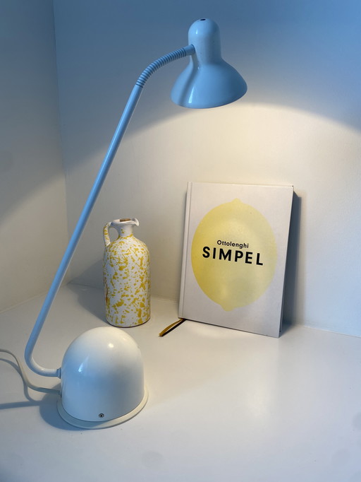 Vintage Vrieland Tischleuchte – Schreibtischlampe – 1970er/1980er Jahre – Metall, weiß