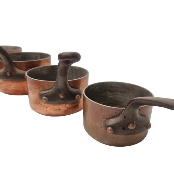 Image 1 of Juego de sartenes de cobre francés de gran peso de Mauviel para Chomette