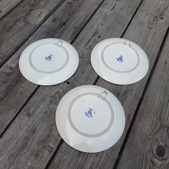 Image 1 of Echte Delfts Blauwe wandborden 3 stuks uit 1950