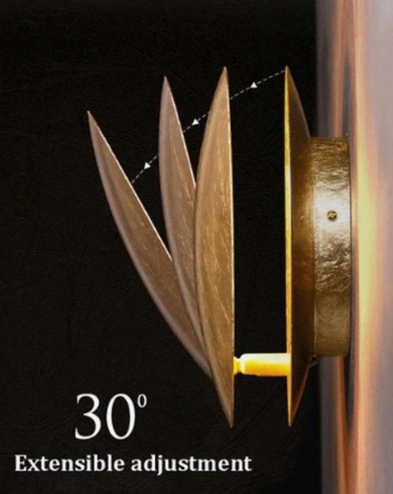 Image 1 of Beautiful Gold-colored Wall Lamp
