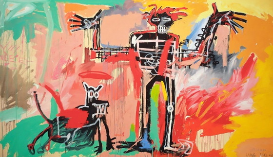 Jean-Michel Basquiat – Junge und Hund in einer Johnnypump (1982) – Kunstdruck – Kunstdrucke, Paper (photo 6 of 7)