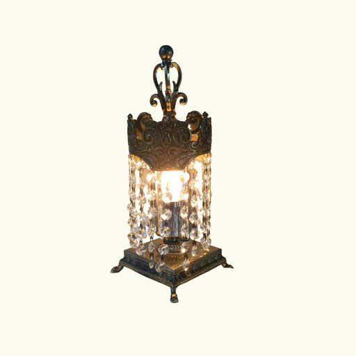 Lampe à poser en cristal vintage - Elegant Bedside Lighting