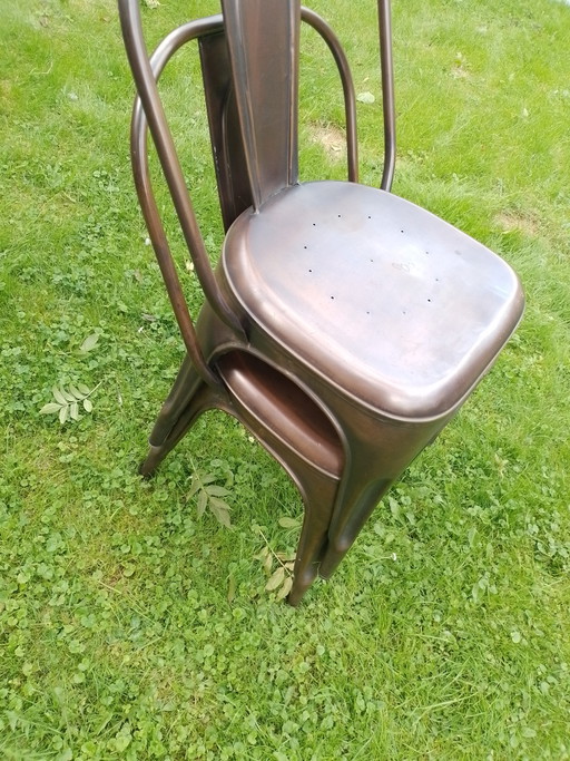 2 X Chaises Industrielles en Métal